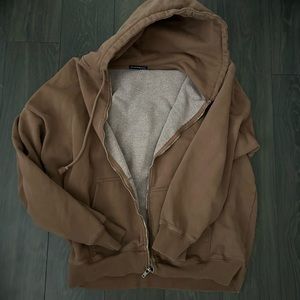 Brown brandy zip up
